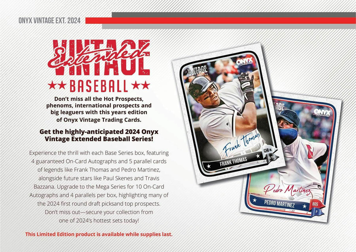 2024 Onyx Vintage Extended Base Series Baseball Hobby Pack