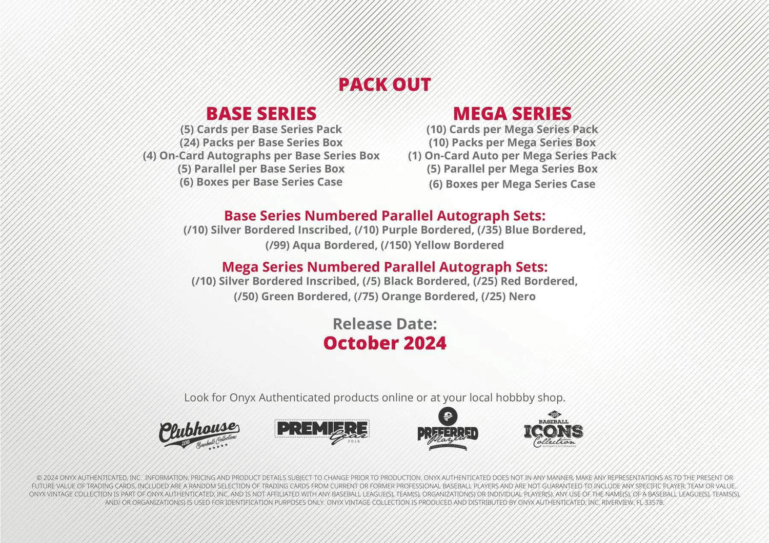 2024 Onyx Vintage Extended Base Series Baseball Hobby Pack