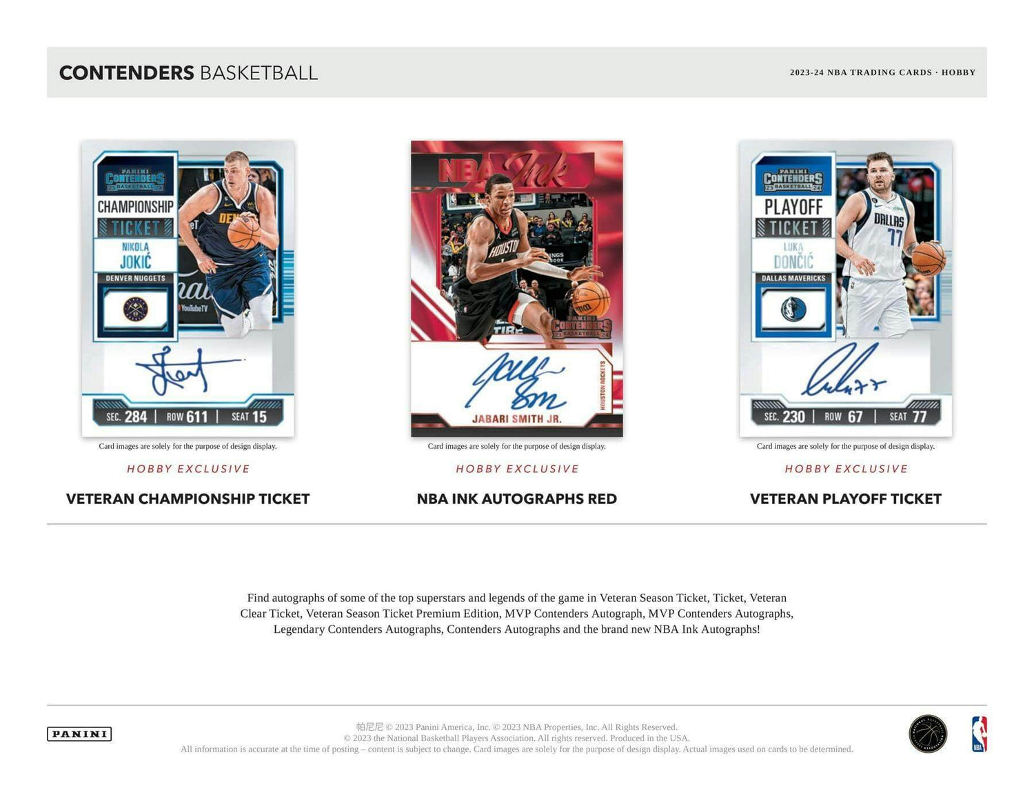 2023/24 Panini Contenders Basketball Hobby Box