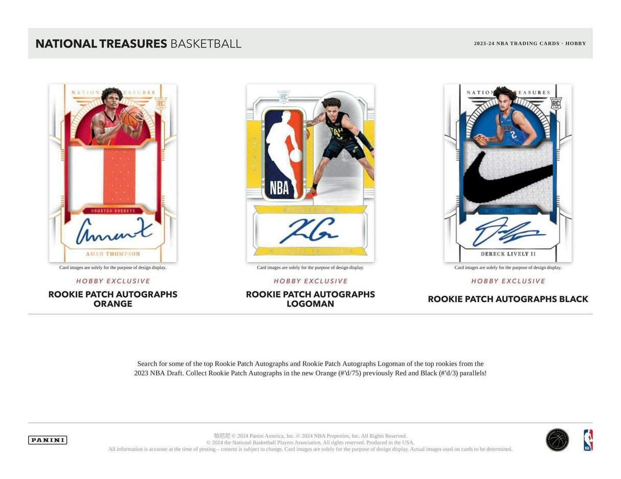 2023/24 Panini National Treasures Basketball Hobby Box