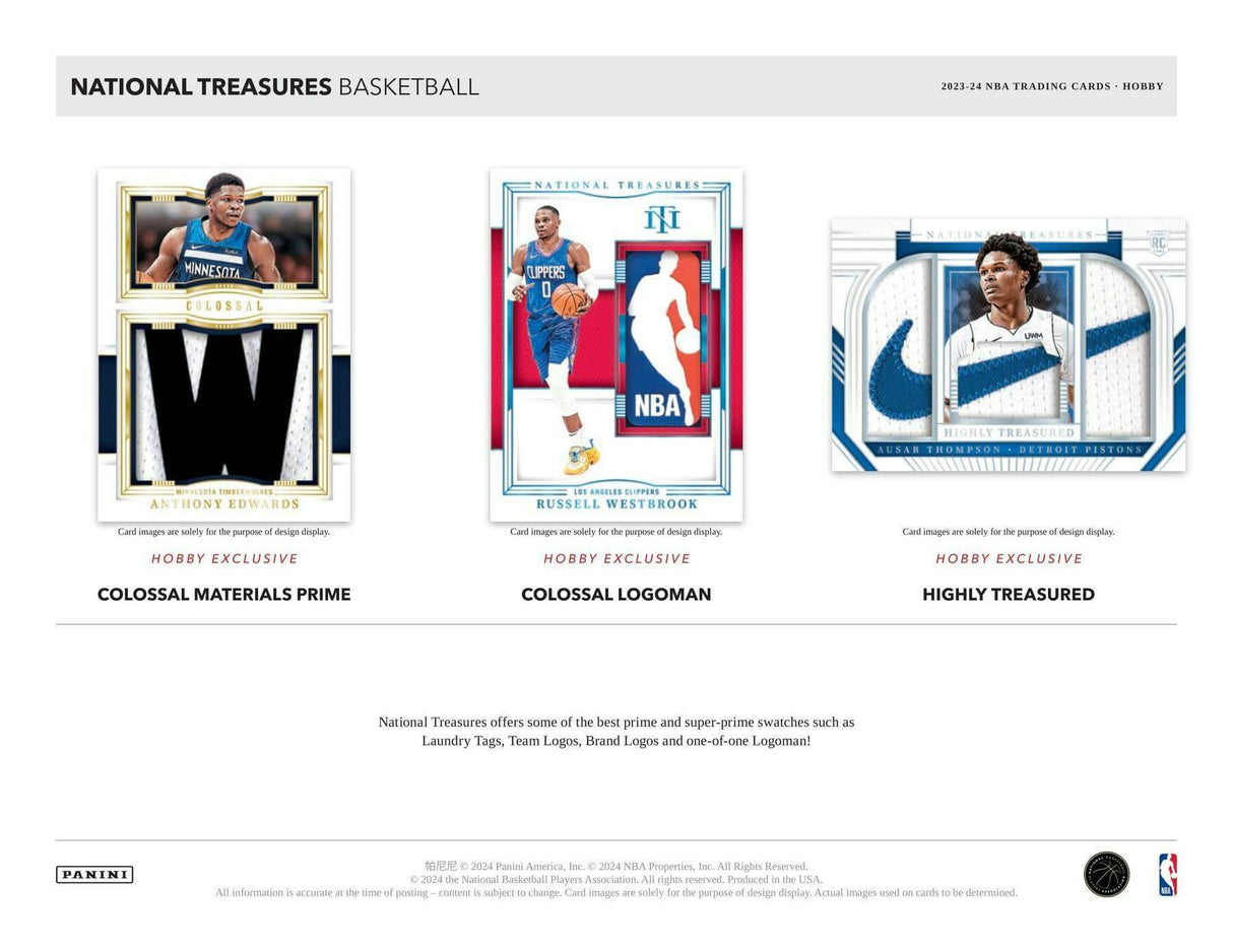 2023/24 Panini National Treasures Basketball Hobby Box