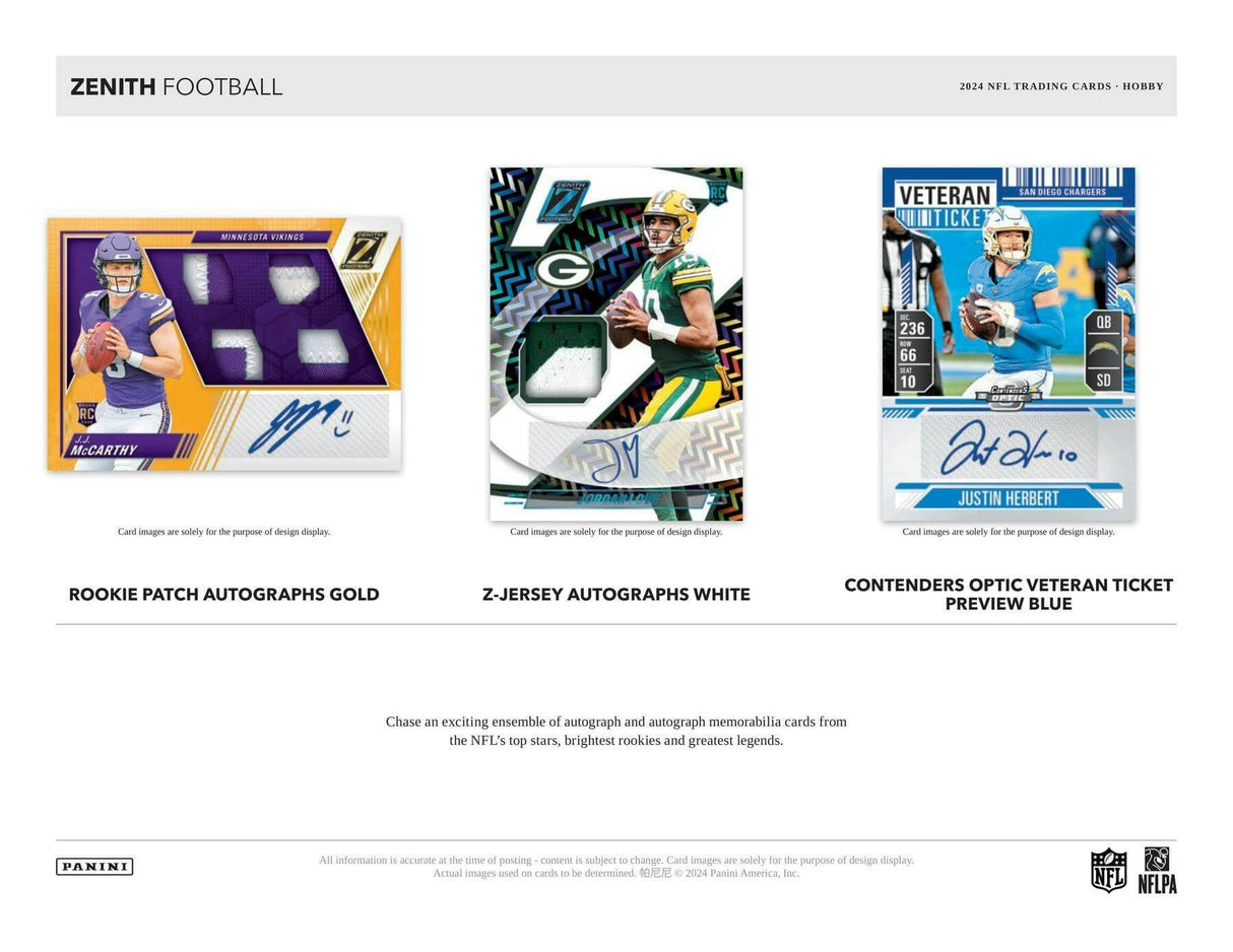 2024 Panini Zenith Football 6-Pack Blaster Box