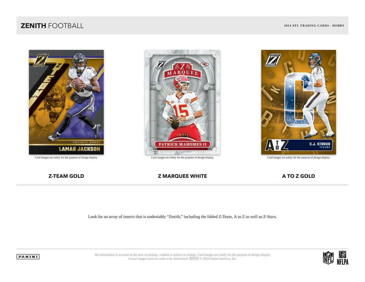2024 Panini Zenith Football 6-Pack Blaster Box
