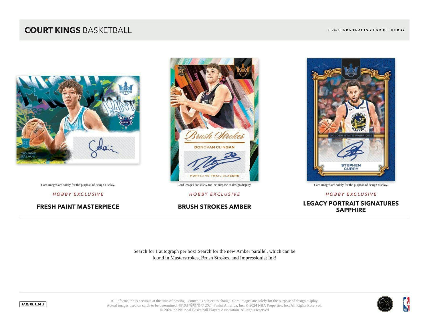 2024/25 Panini Court Kings Basketball Hobby Box