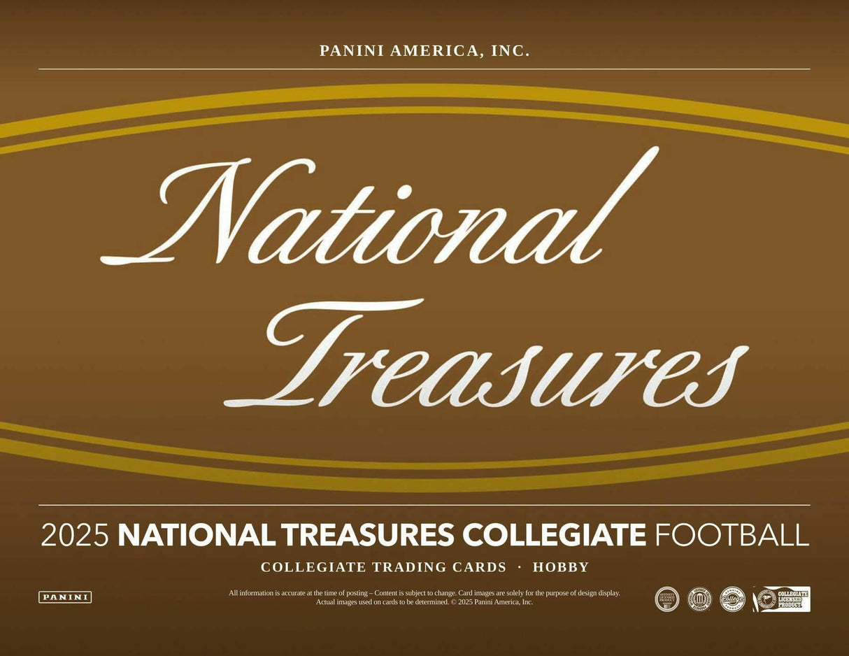 2025 Panini National Treasures Collegiate Football Hobby Box
