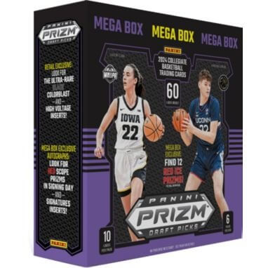 2024/25 Panini Prizm Draft Picks Collegiate Basketball Mega Box (Red Ice Prizms!)