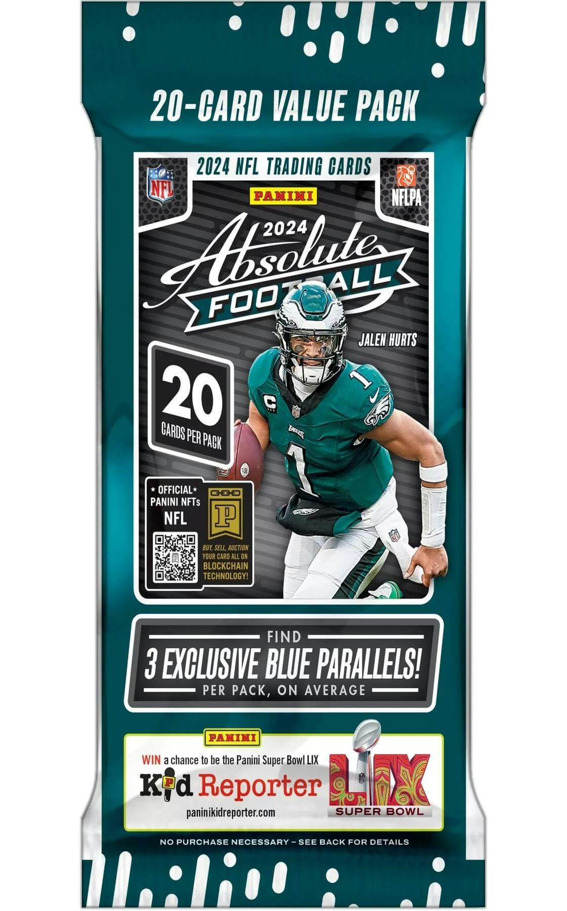 2024 Panini Absolute Football Jumbo Value Cello 12-Pack Fat Pack Box