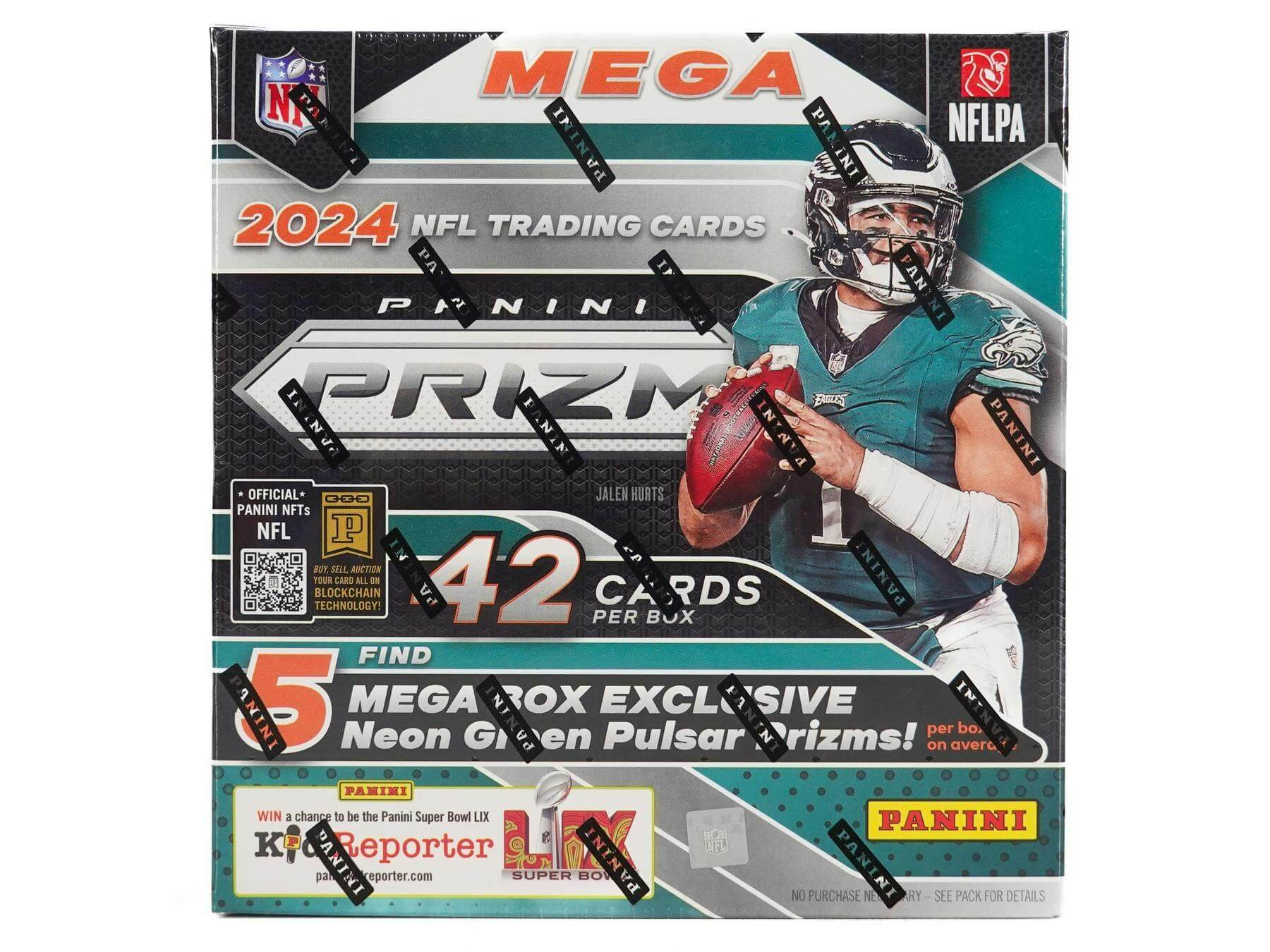 2024 Panini Prizm Football Mega Box (Neon Green Pulsar Prizms