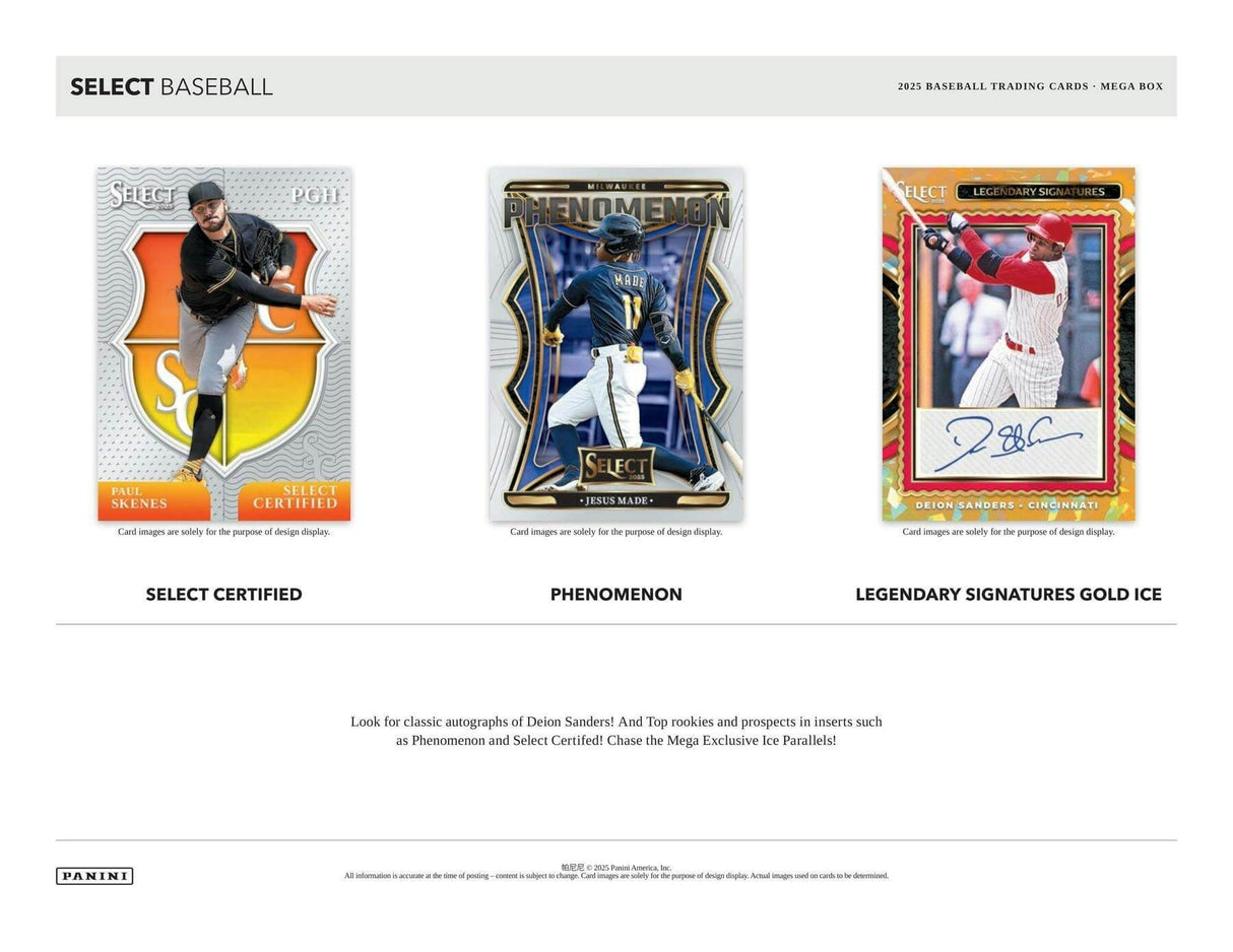 2025 Panini Select Baseball Mega 20-Box Case