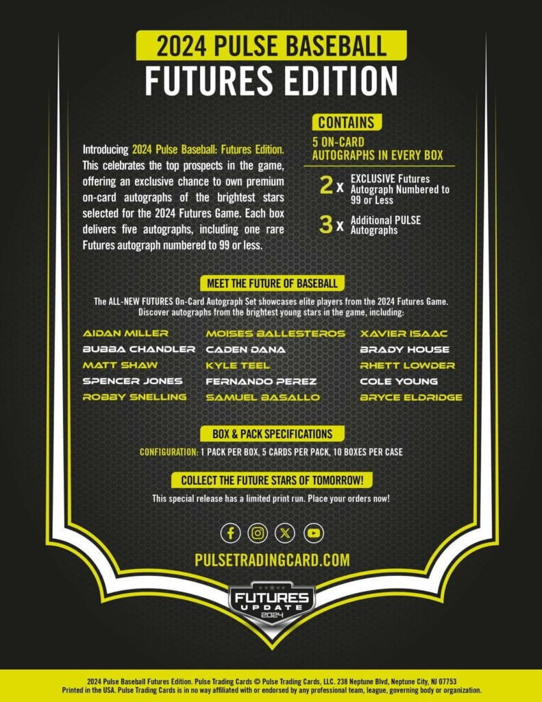 2024 Pulse Baseball Futures Edition Hobby Box