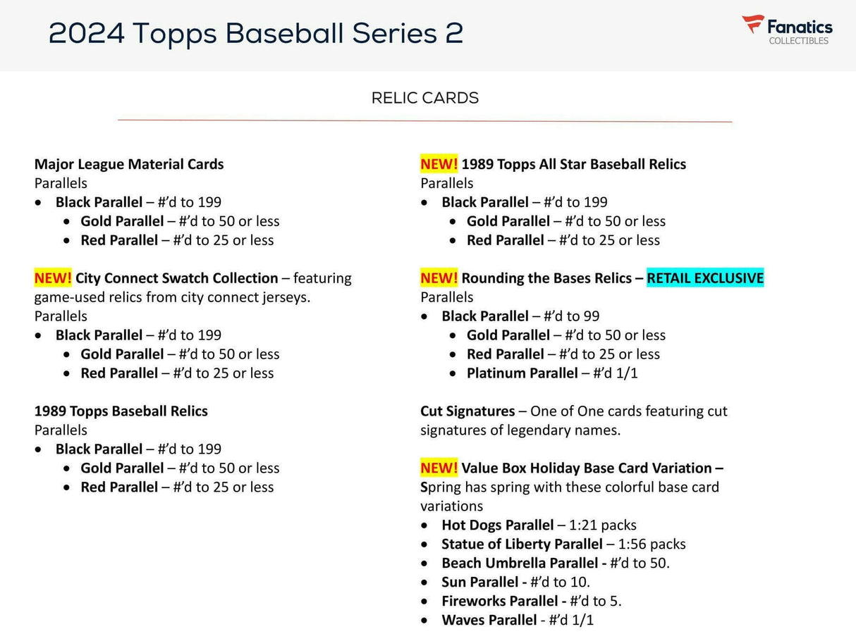 2024 Topps Series 2 Baseball Retail 20-Pack Box