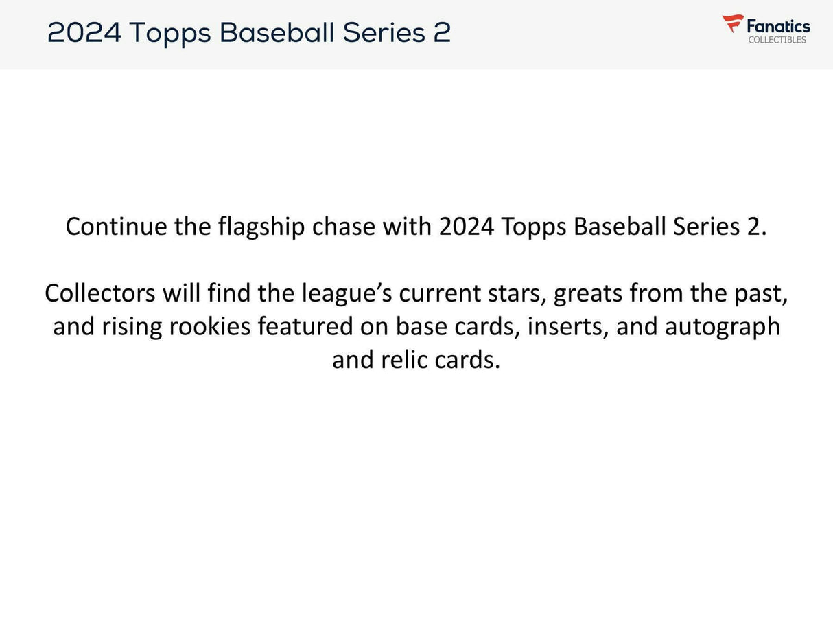 2024 Topps Series 2 Baseball Retail 20-Pack Box