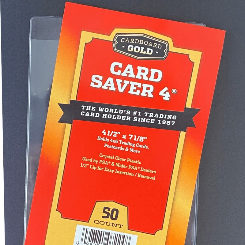 Cardboard Gold Card Saver 4 Semi-Rigid Holders (50ct)