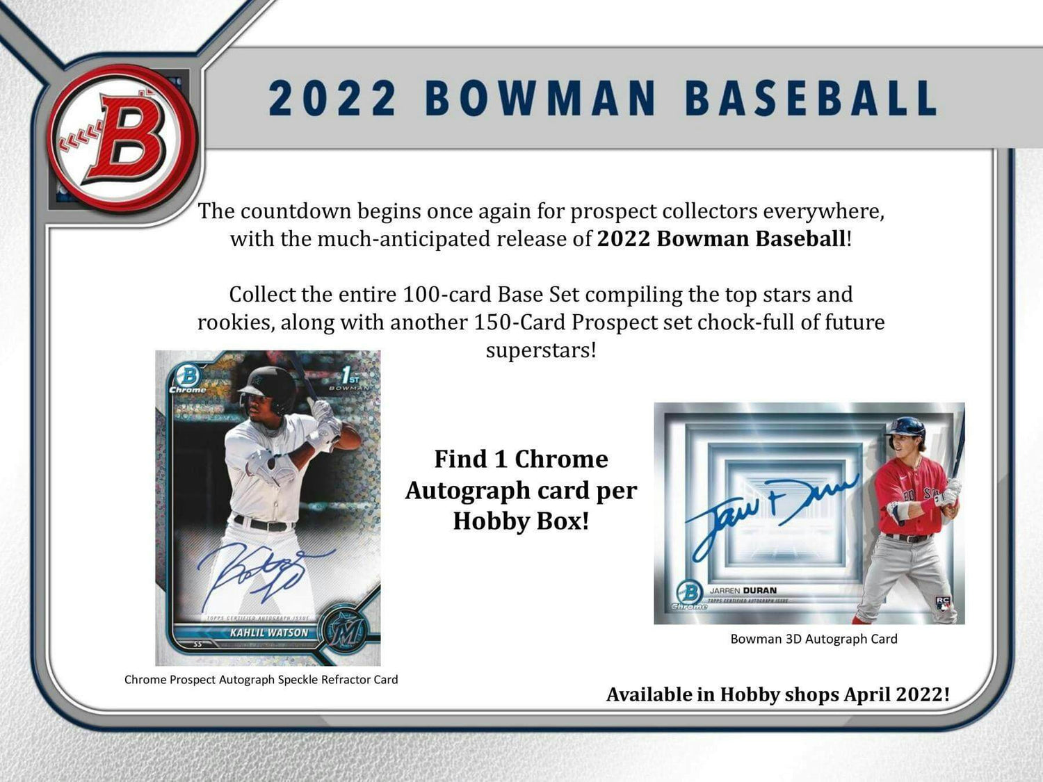 2022 Bowman Baseball Hobby Pack