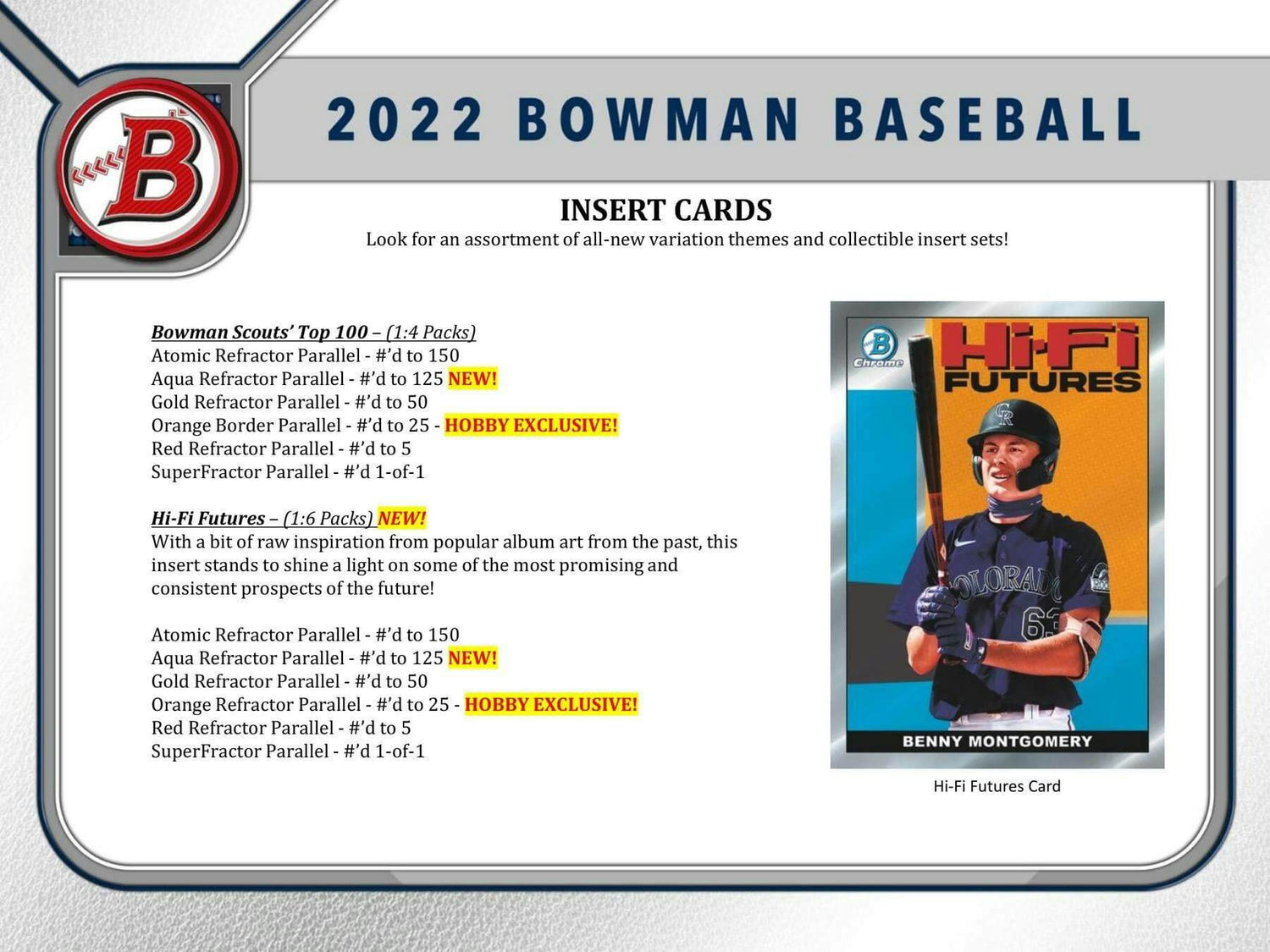 2022 Bowman Baseball Hobby Pack