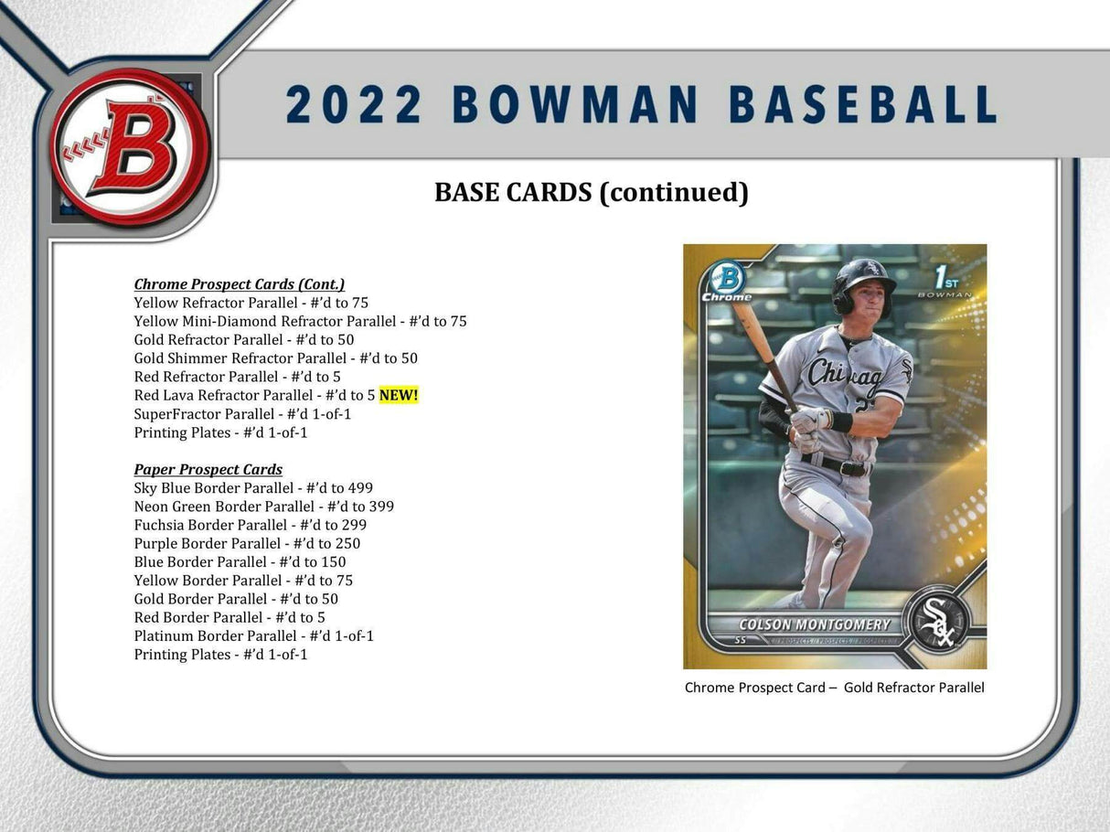 2022 Bowman Baseball Hobby Jumbo Pack
