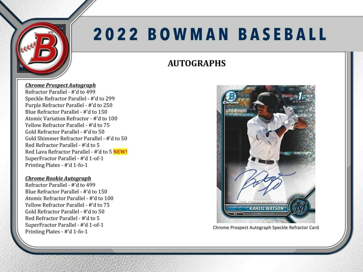 2022 Bowman Baseball Hobby Jumbo Pack