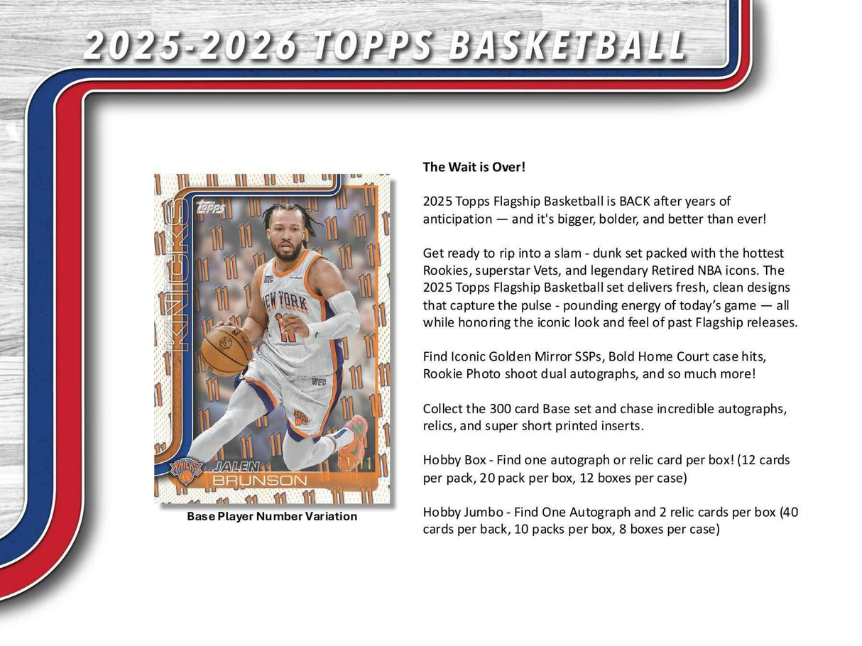 2025/26 Topps Basketball Hobby Jumbo 8-Box Case
