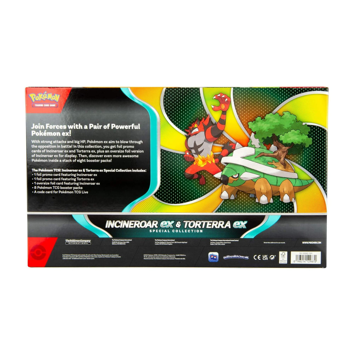 Pokemon TCG: Incineroar ex & Torterra ex Special Collection Box