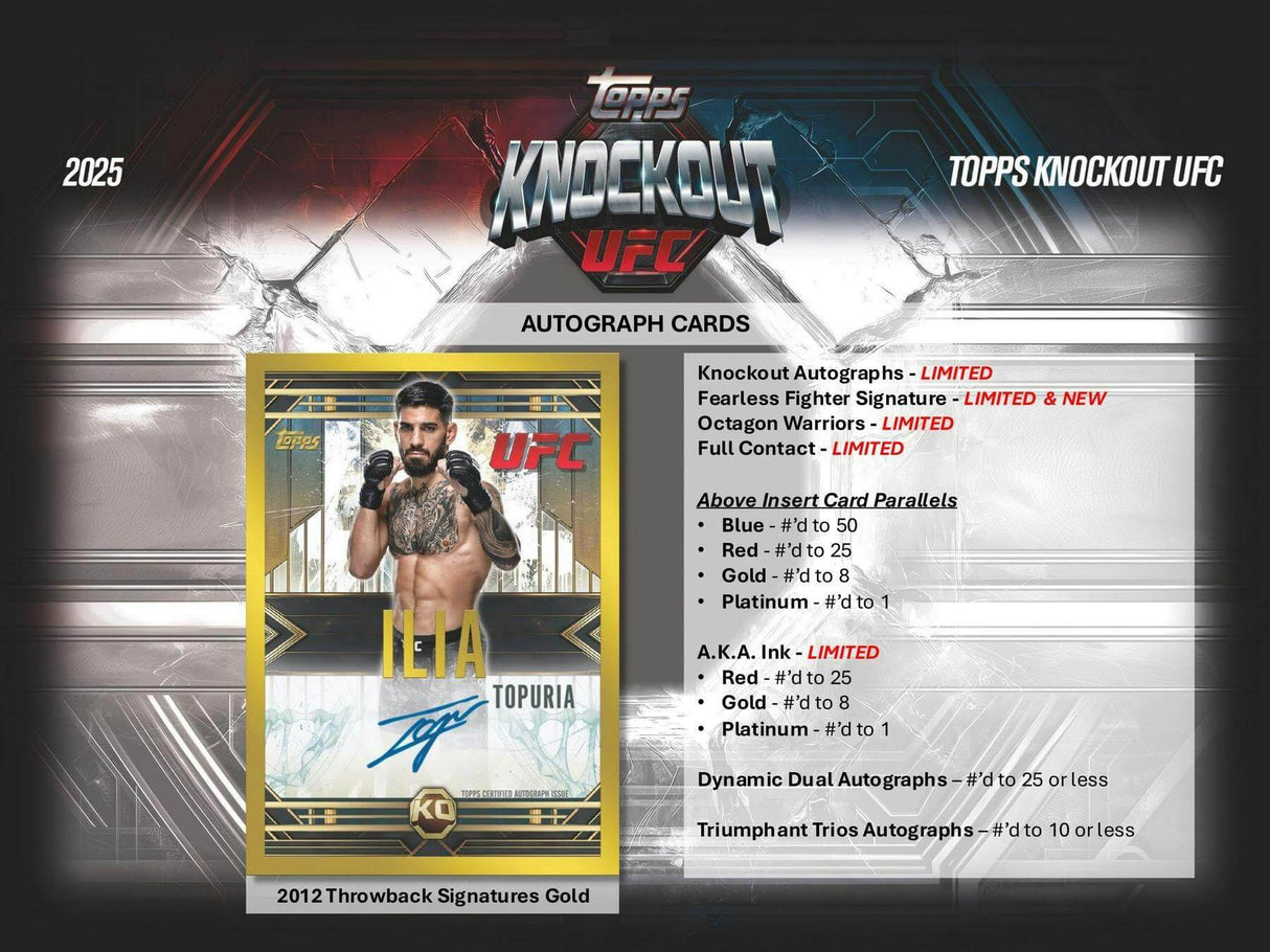 2025 Topps UFC Knockout Hobby 8-Box Case