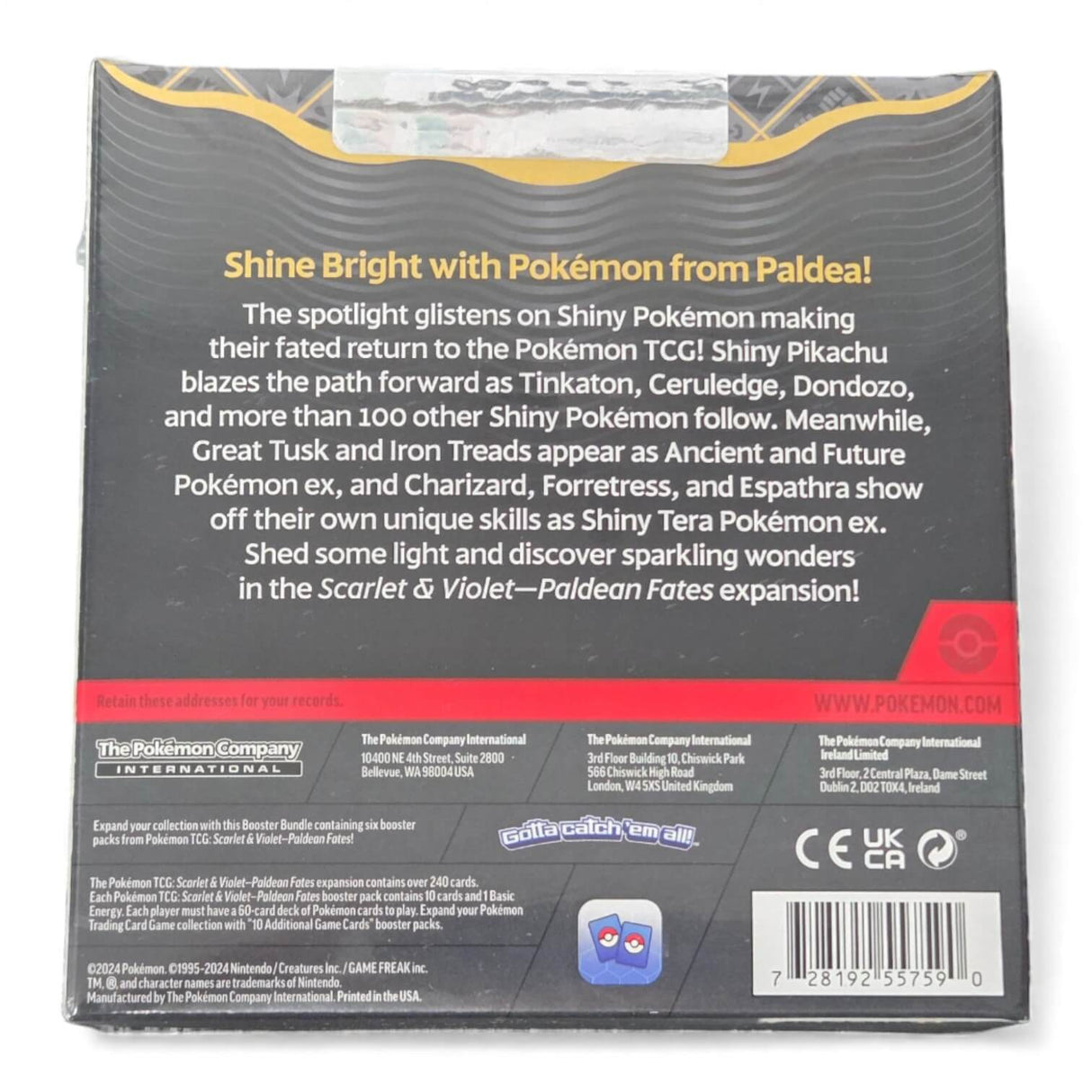 Pokemon TCG: Scarlet & Violet (SV4.5) Paldean Fates Booster Bundle