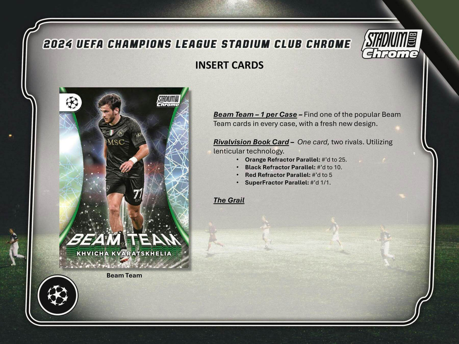 2023/24 Topps Stadium Club Chrome UEFA Club Competitions Soccer Hobby Pack