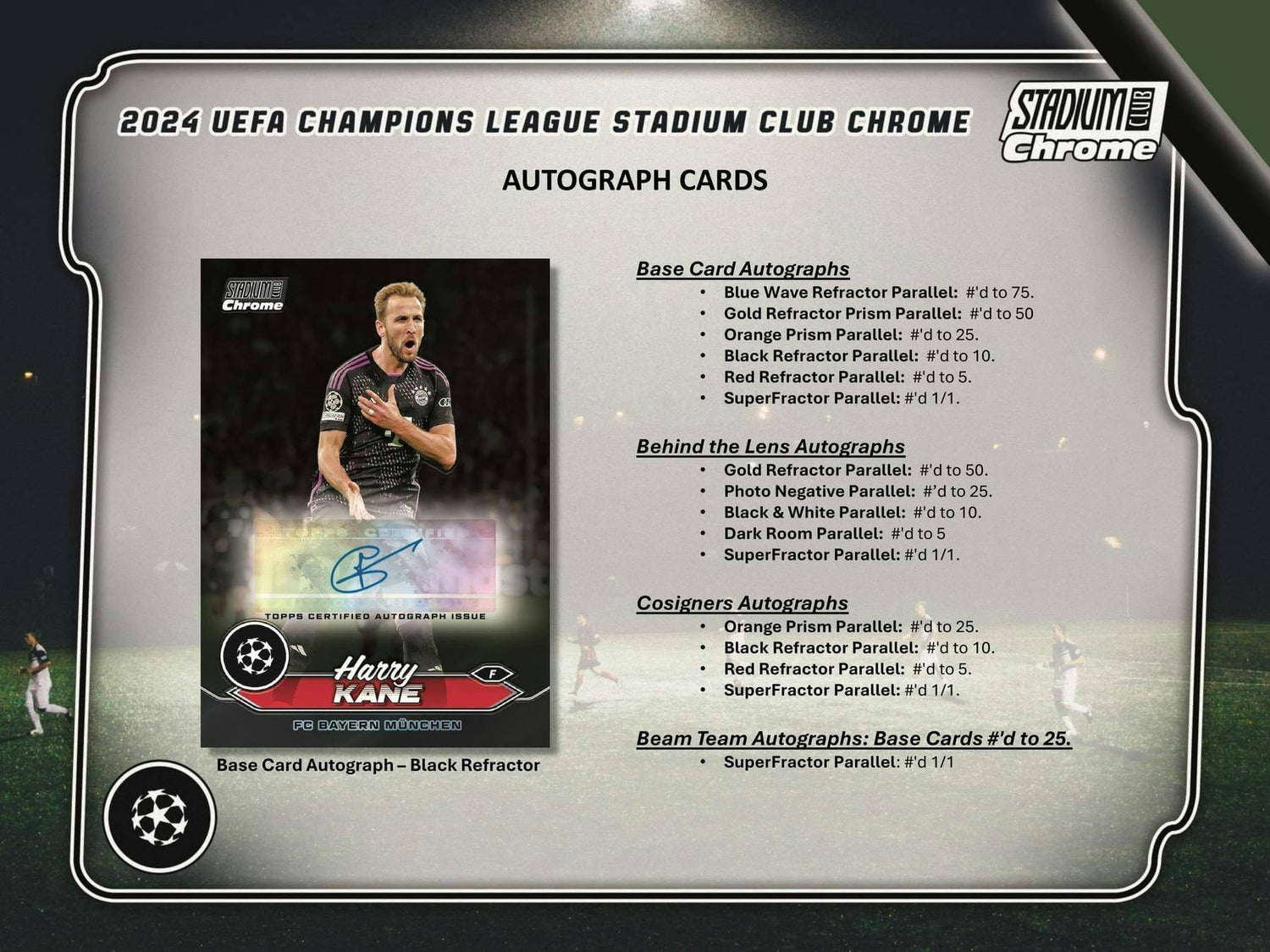 2023/24 Topps Stadium Club Chrome UEFA Club Competitions Soccer Hobby Pack