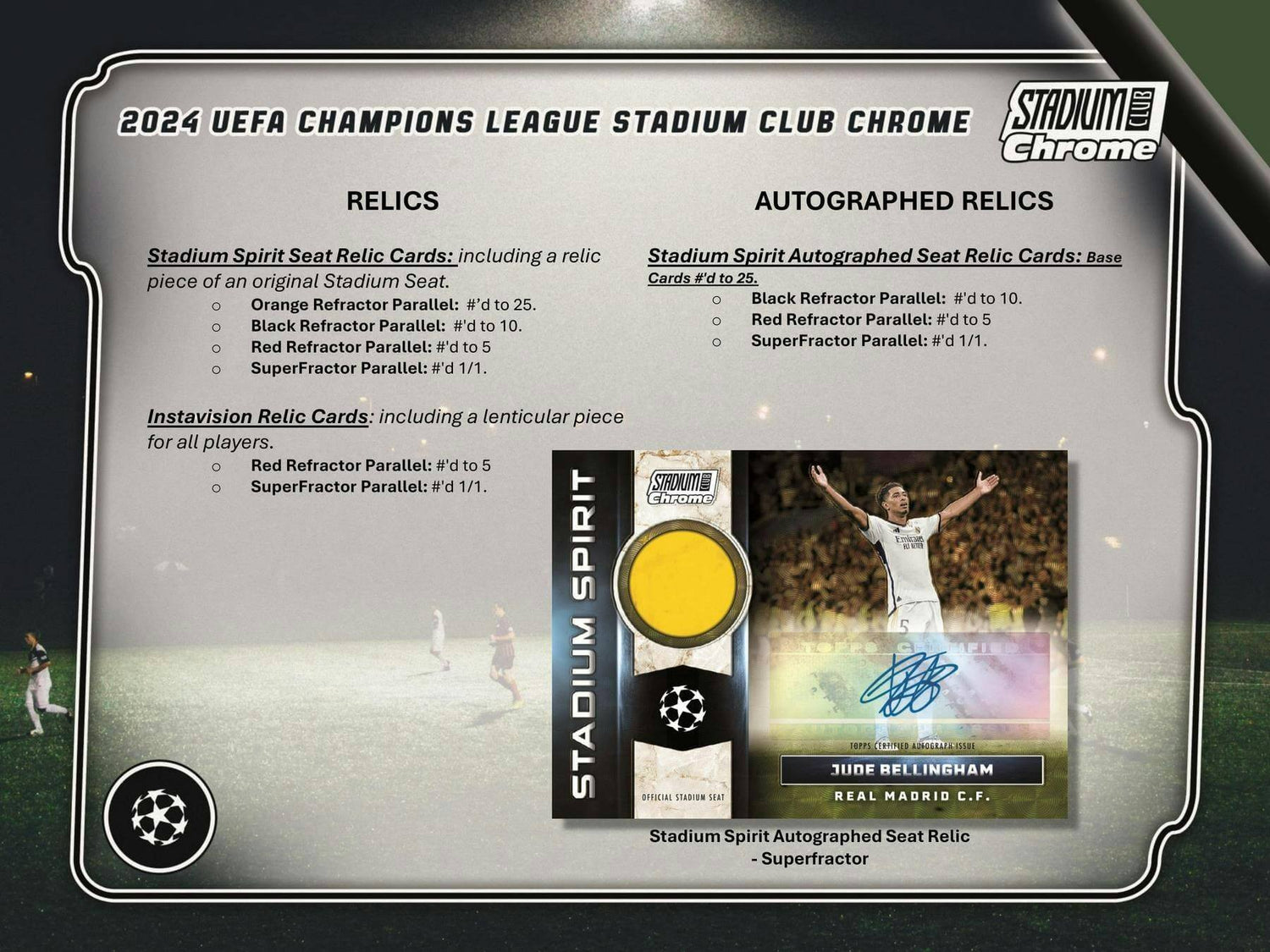 2023/24 Topps Stadium Club Chrome UEFA Club Competitions Soccer Hobby Pack