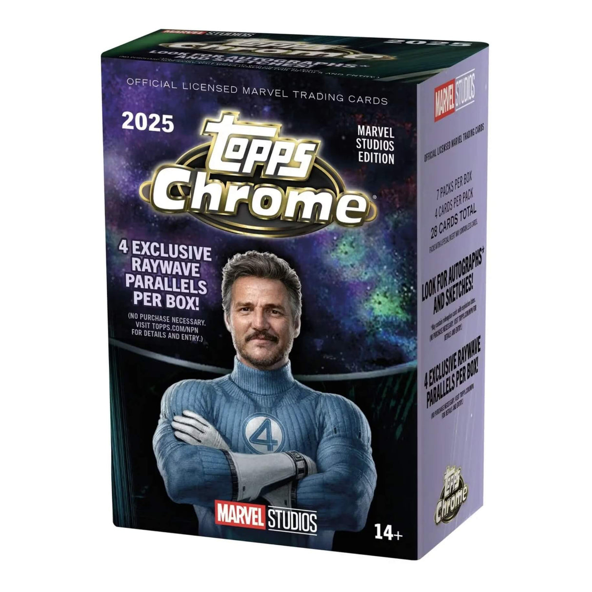 2025 Topps Marvel Studios Chrome 7-Pack Blaster 40-Box Case