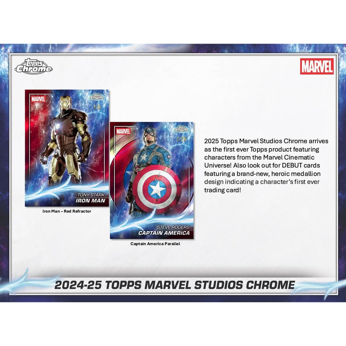 2025 Topps Marvel Studios Chrome 7-Pack Blaster 40-Box Case