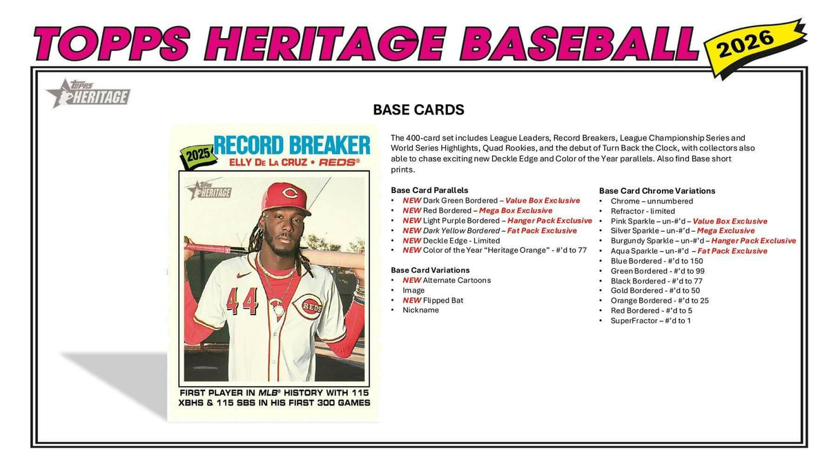 2026 Topps Heritage Baseball Blaster Box