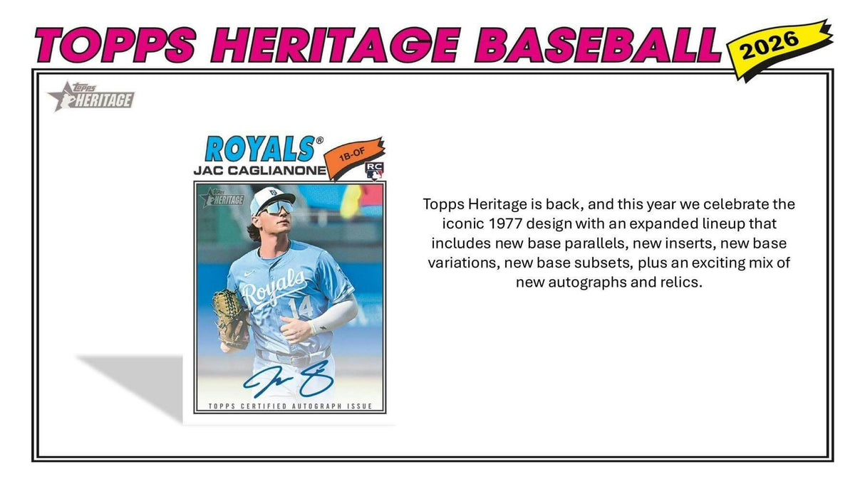 2026 Topps Heritage Baseball Blaster Box