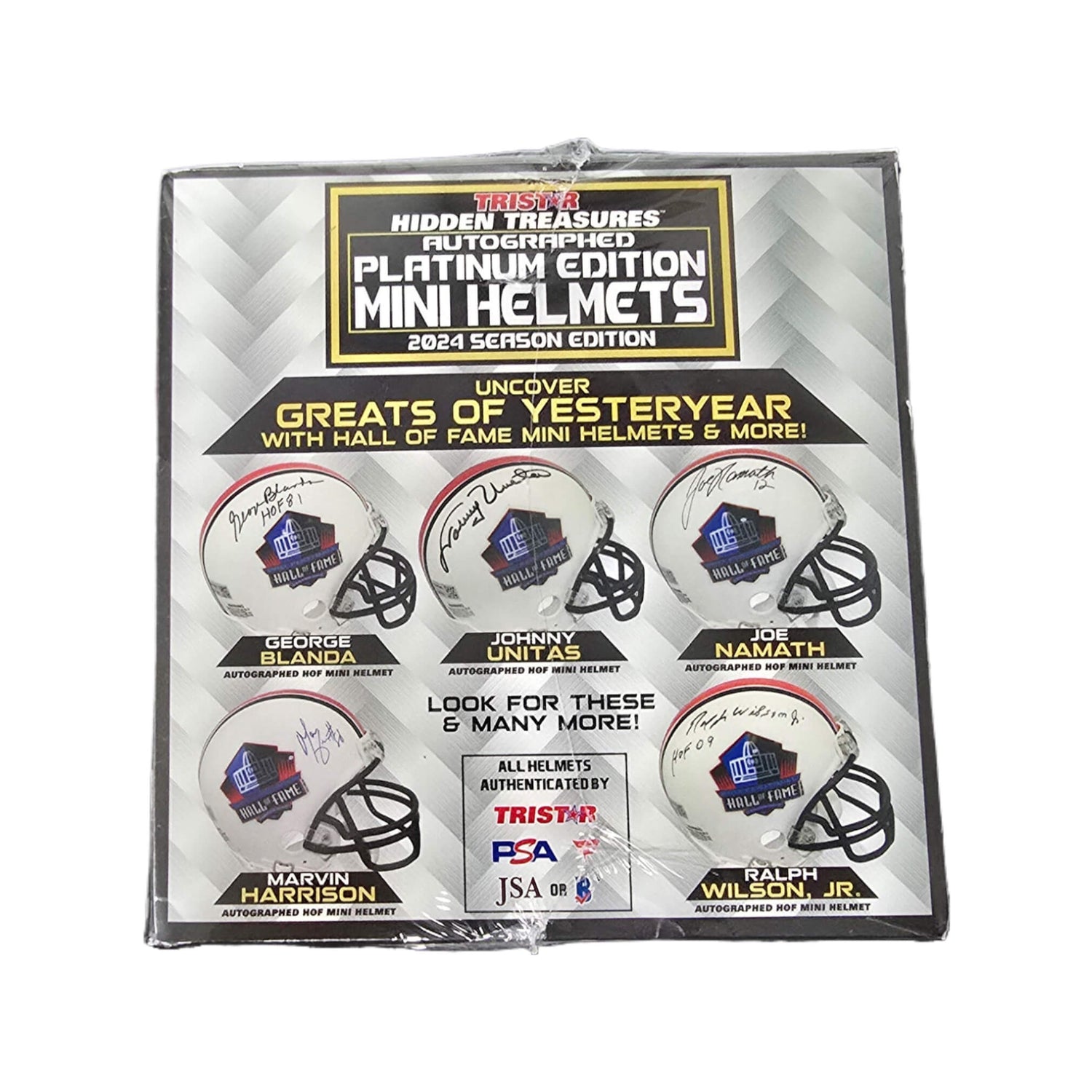 2024 Tristar Hidden Treasures Football Mini Helmet Platinum Season Edition Hobby Box