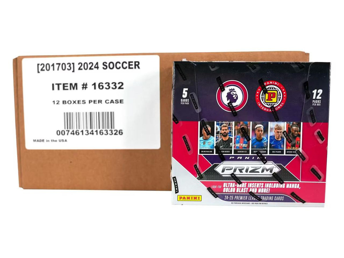 2024/25 Panini Prizm Premier League Soccer International Hobby 12-Box Case