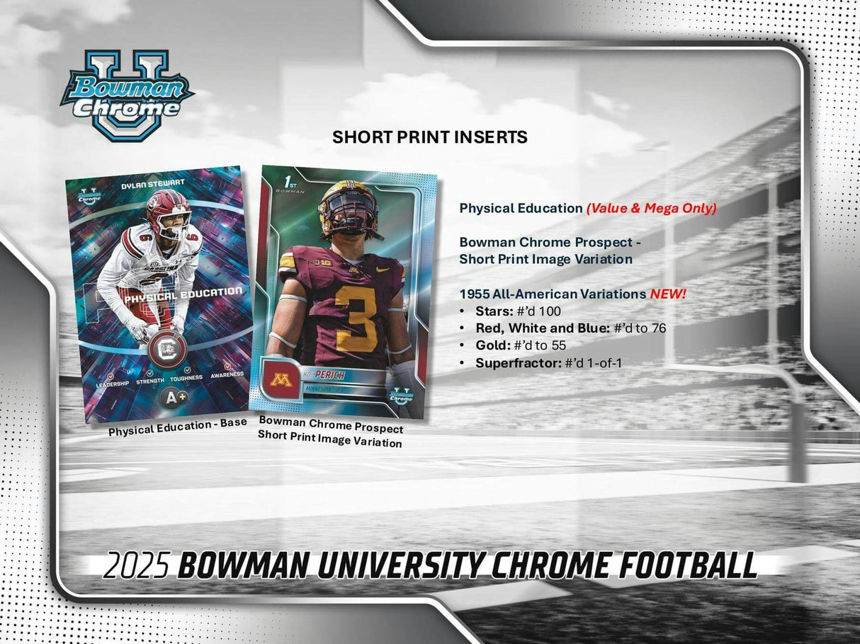 2025 Bowman University Chrome Football 7-Pack Blaster Box