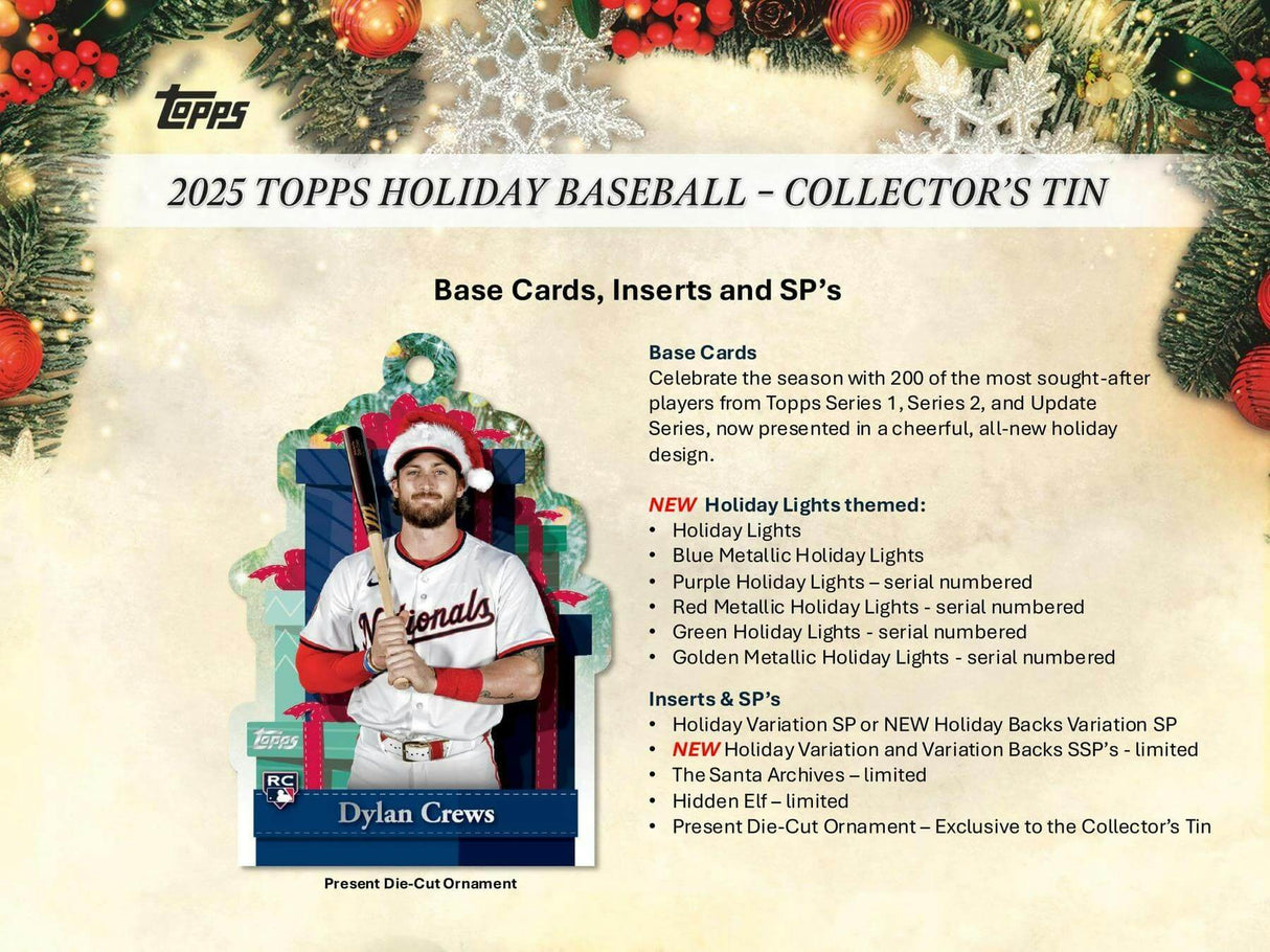 2025 Topps Holiday Baseball 3-Tin Box