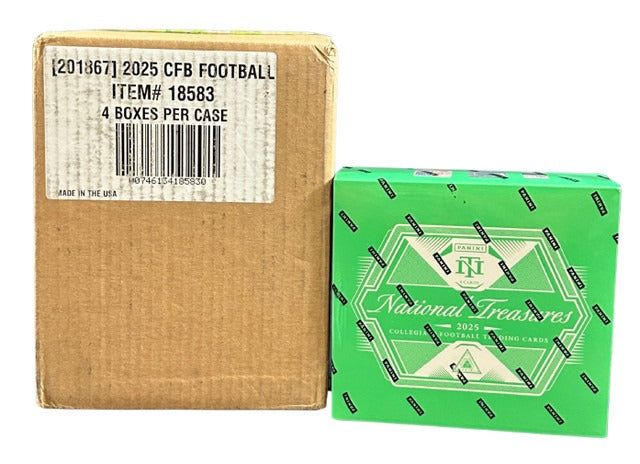 2025 Panini National Treasures Collegiate Football Hobby 4-Box Case
