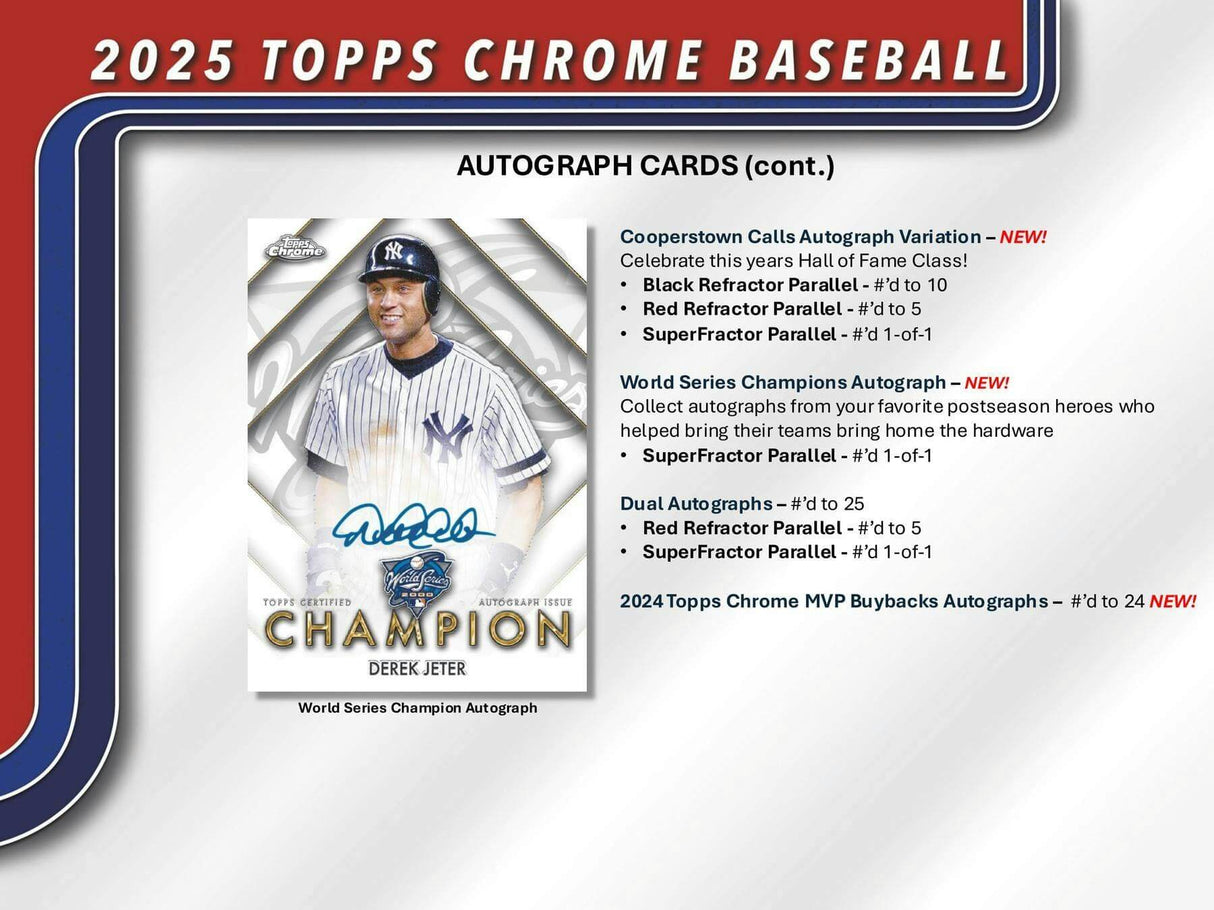 2025 Topps Chrome Baseball 7-Pack Blaster Box