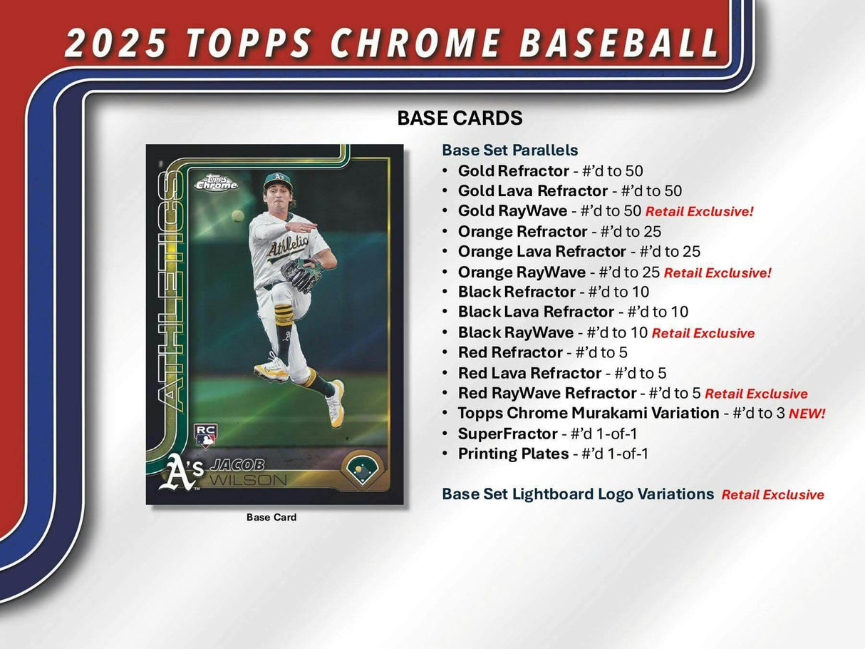 2025 Topps Chrome Baseball 7-Pack Blaster Box
