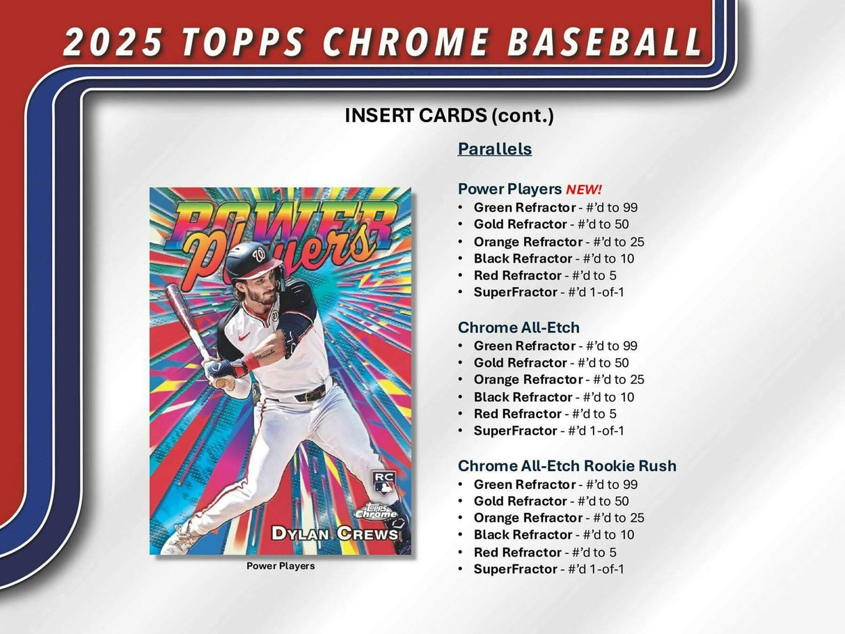 2025 Topps Chrome Baseball 7-Pack Blaster Box