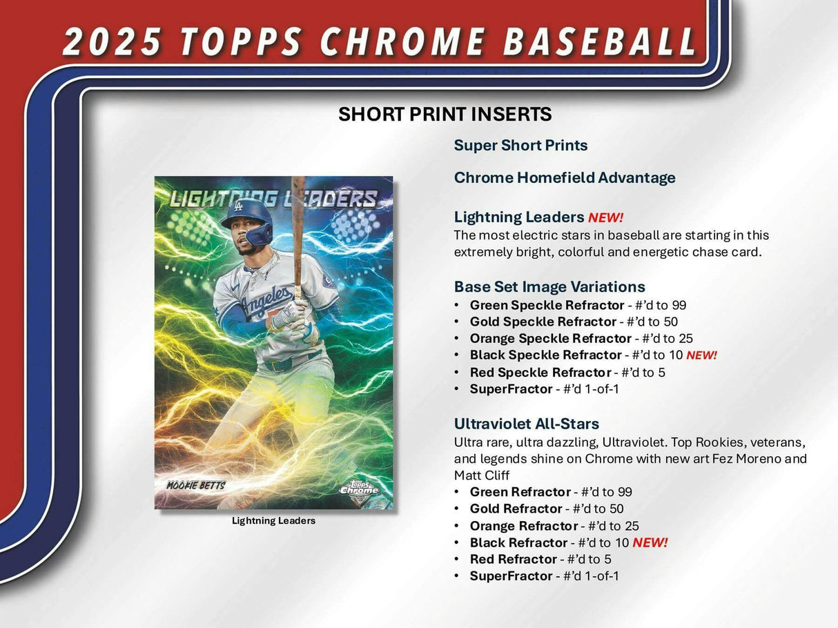 2025 Topps Chrome Baseball 7-Pack Blaster Box