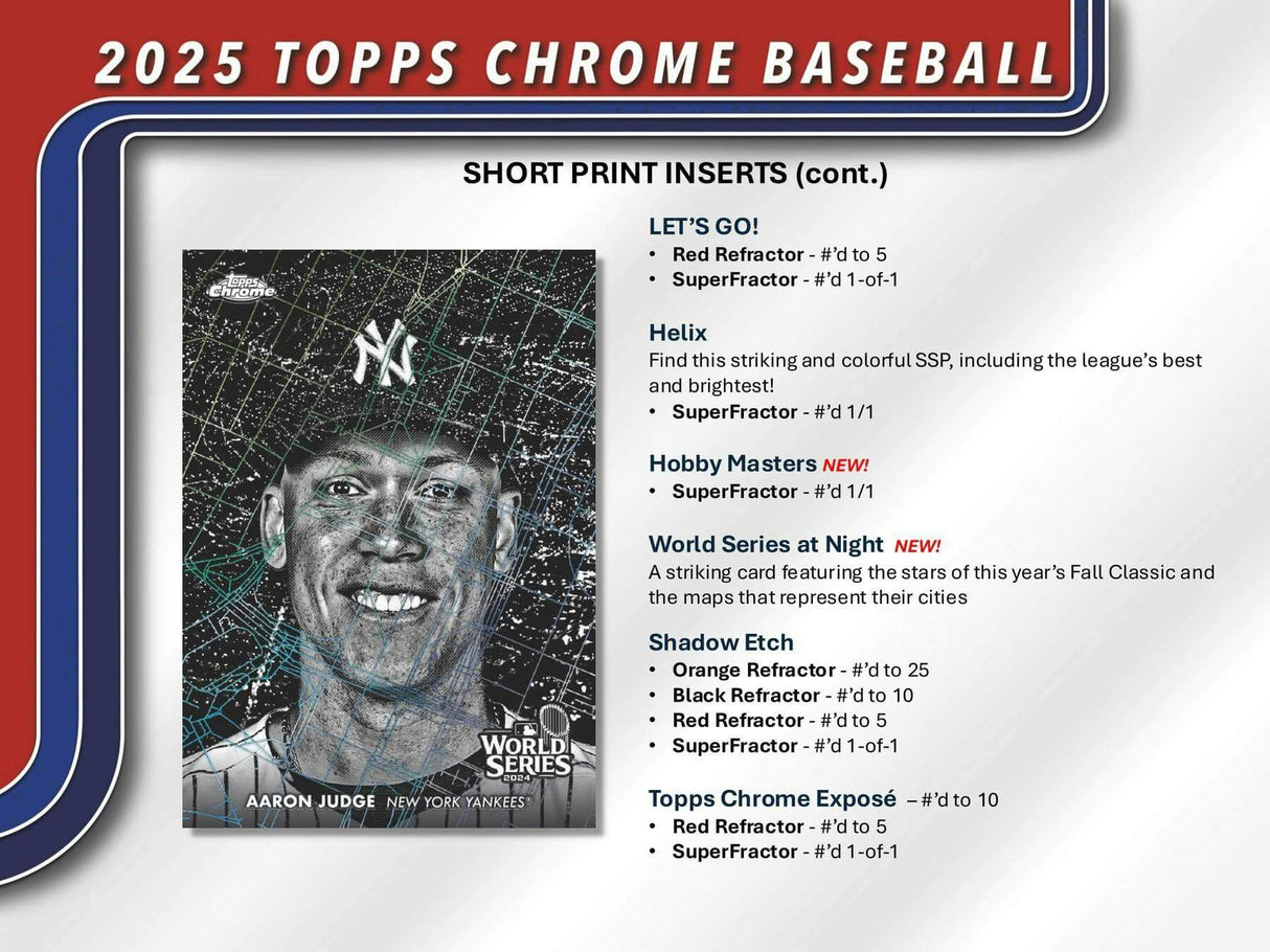 2025 Topps Chrome Baseball 7-Pack Blaster Box