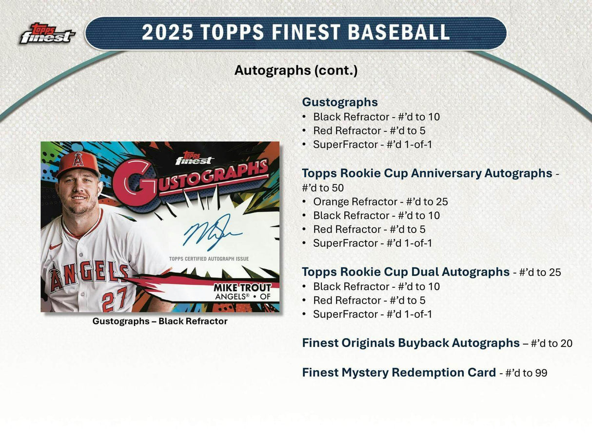2025 Topps Finest Baseball Hobby Box