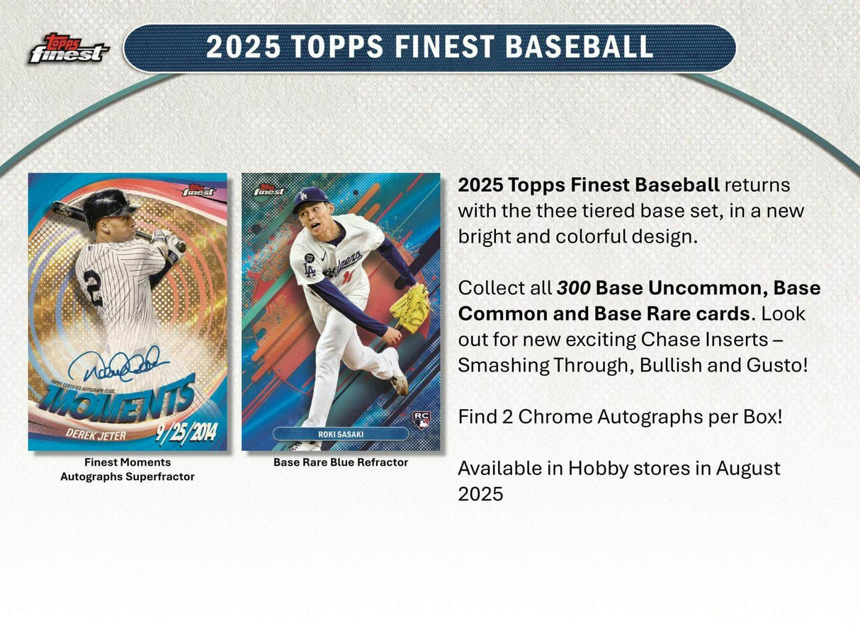 2025 Topps Finest Baseball Hobby Box