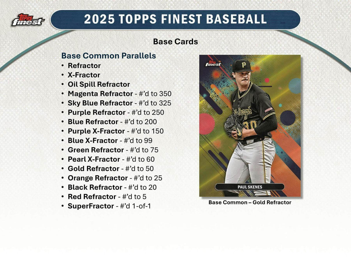 2025 Topps Finest Baseball Hobby Box