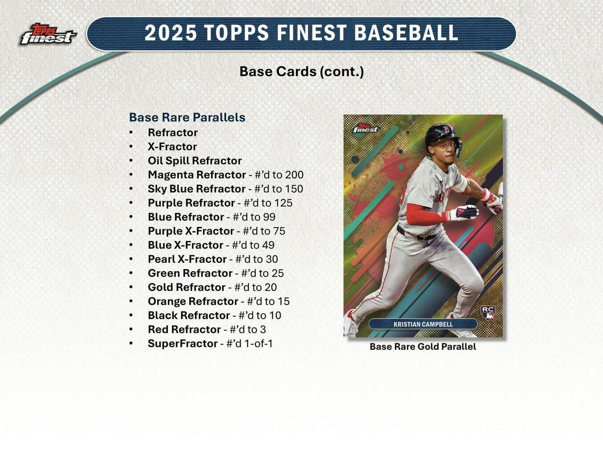 2025 Topps Finest Baseball Hobby Box
