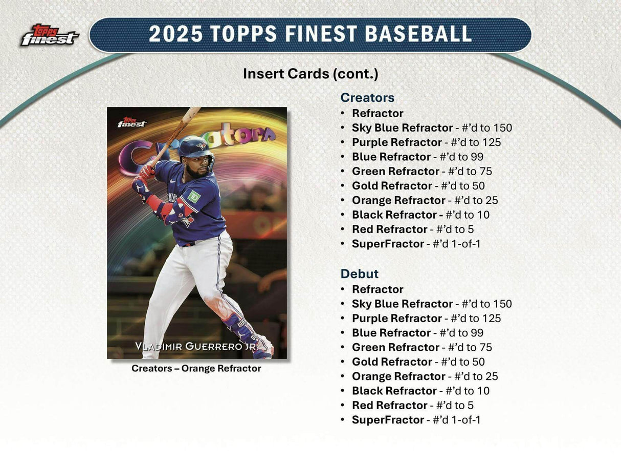 2025 Topps Finest Baseball Hobby Box