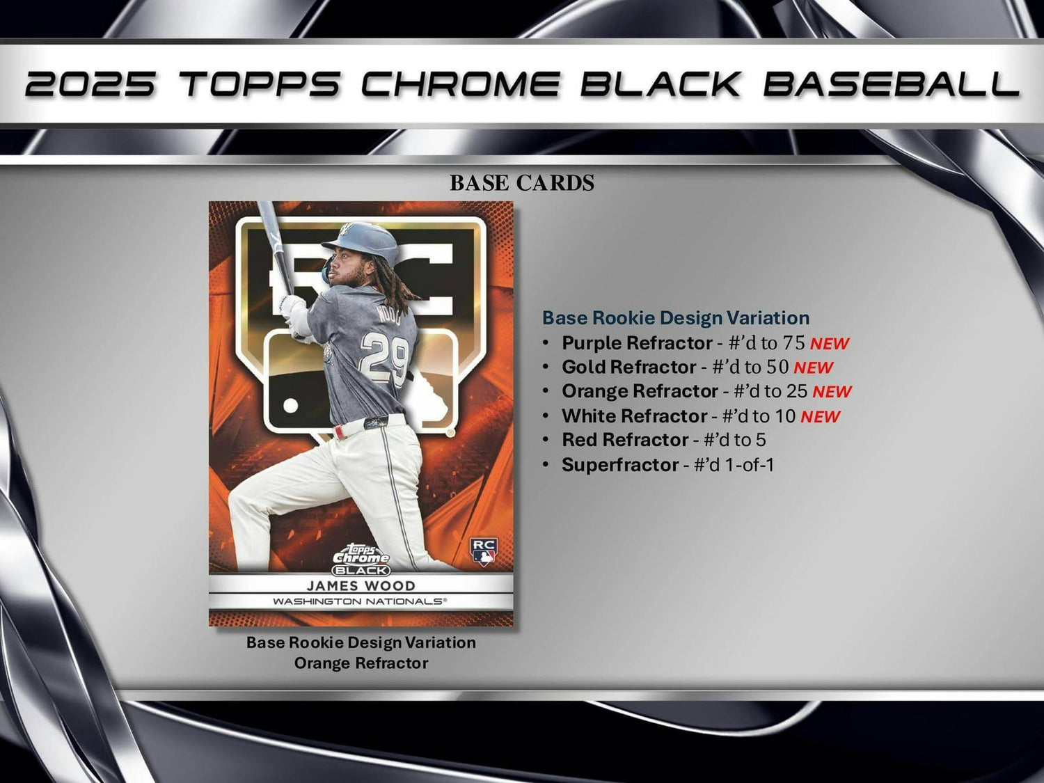 2025 Topps Chrome Black Baseball Hobby Box