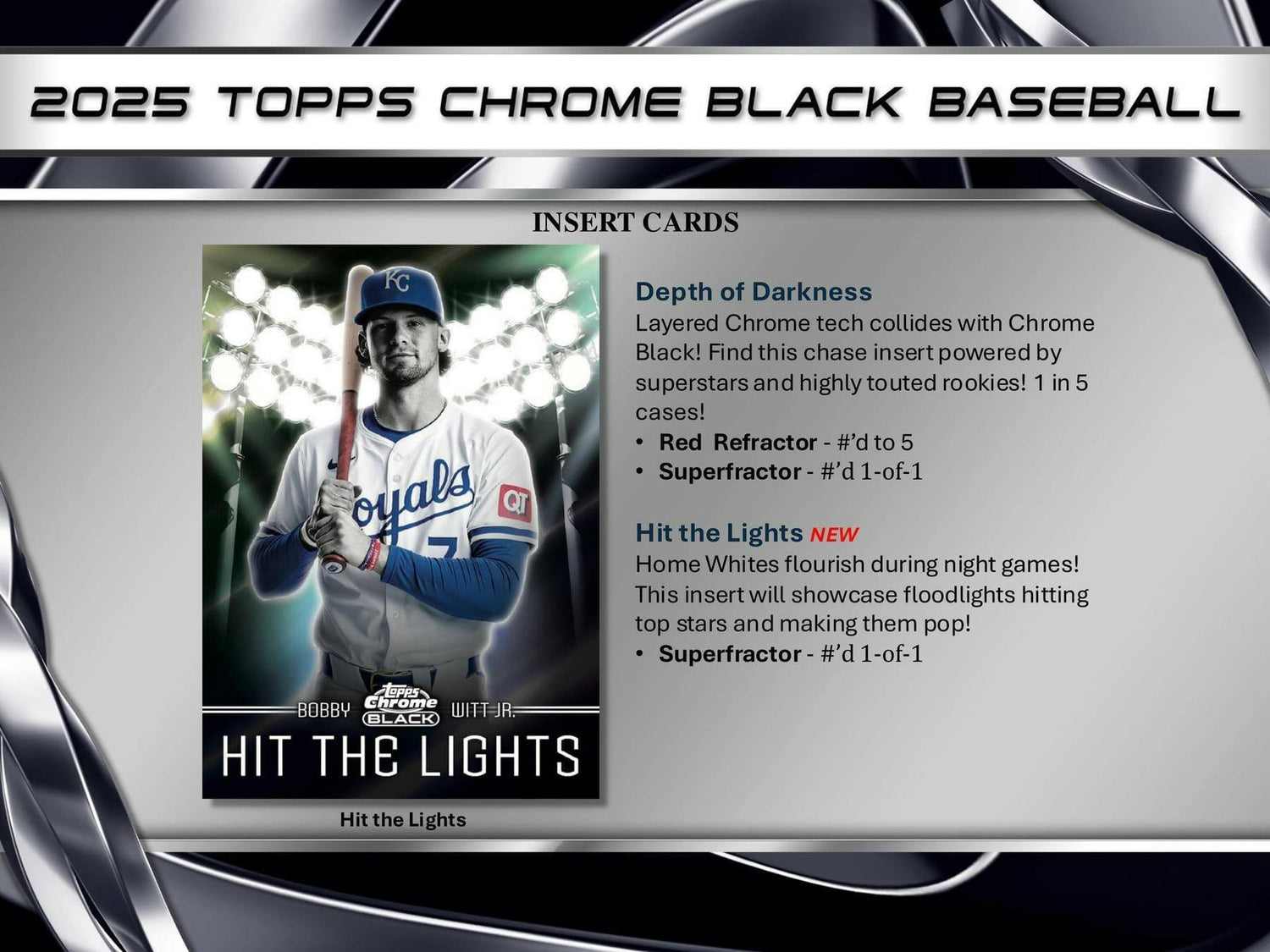 2025 Topps Chrome Black Baseball Hobby Box