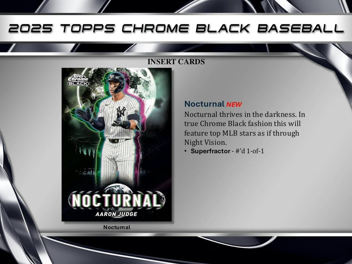 2025 Topps Chrome Black Baseball Hobby Box